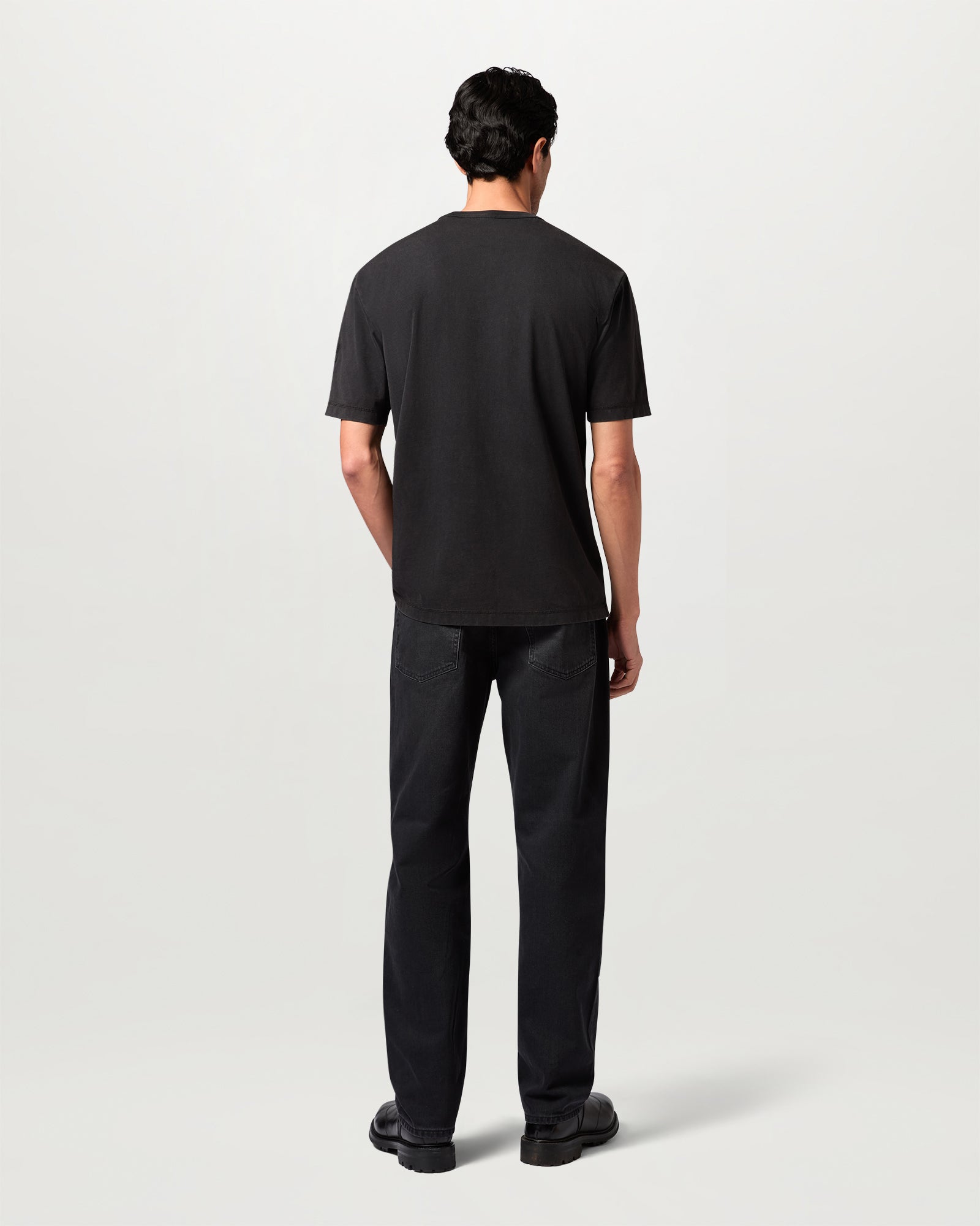 VALLEY GARMENT DYE T-SHIRT COTTON - Washed Black