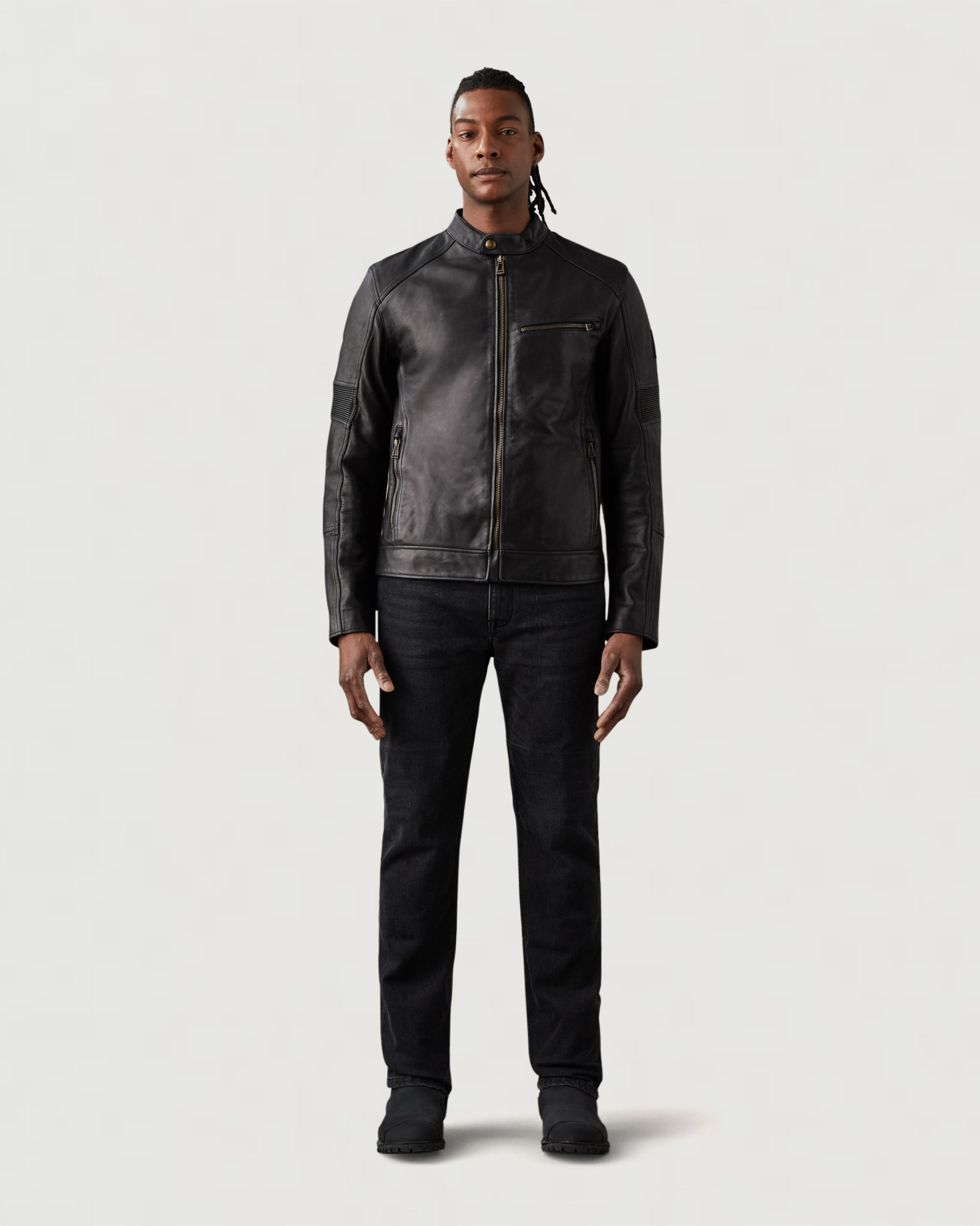 VANGUARD MOTORCYCLE JACKET - Black