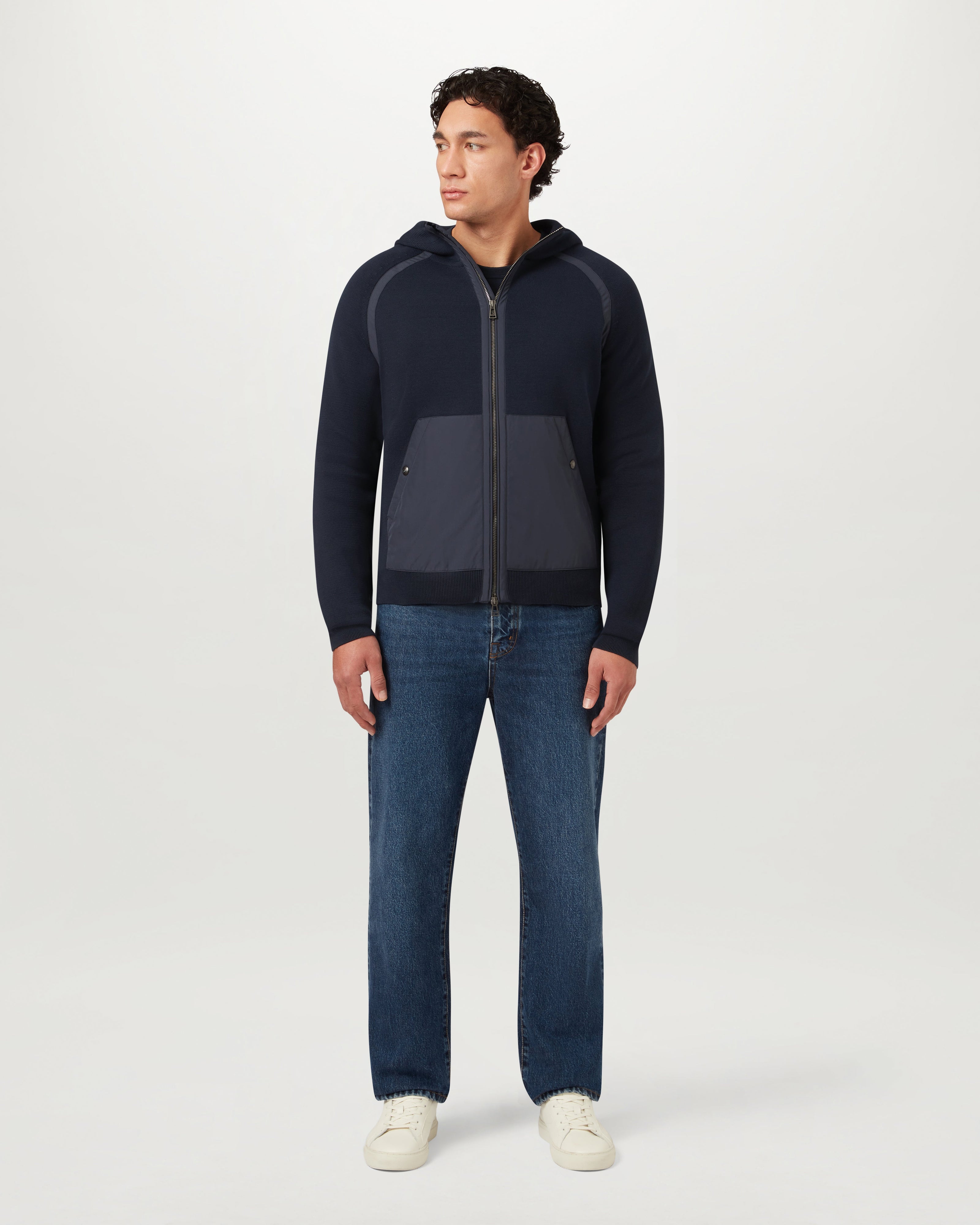 VIEW HOODED FULL ZIP - Dark Ink