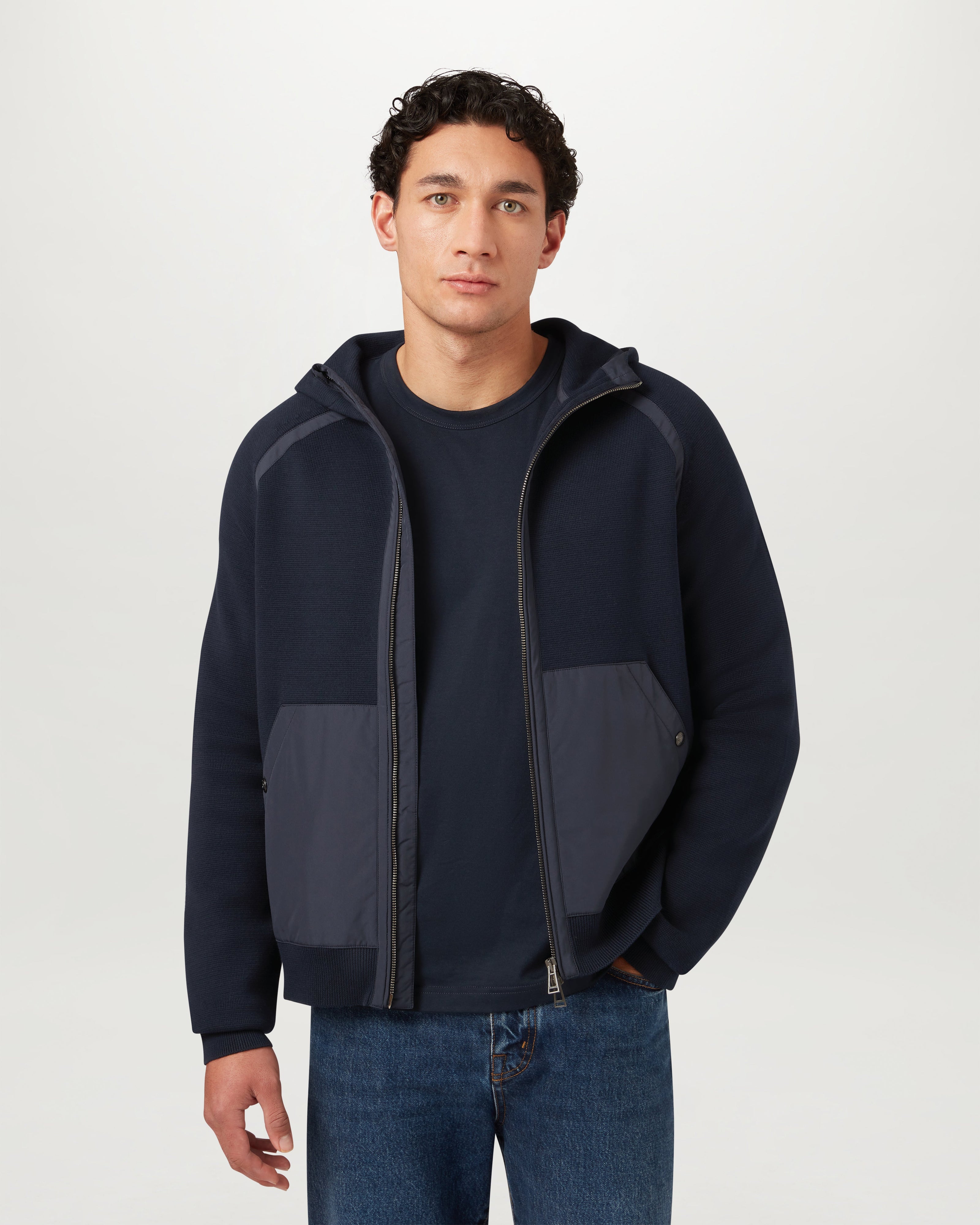 VIEW HOODED FULL ZIP - Dark Ink