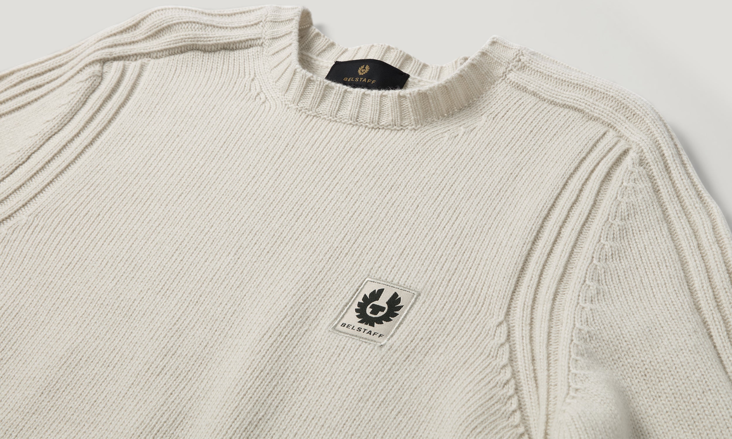 WATCH CREWNECK JUMPER - Pale Stone