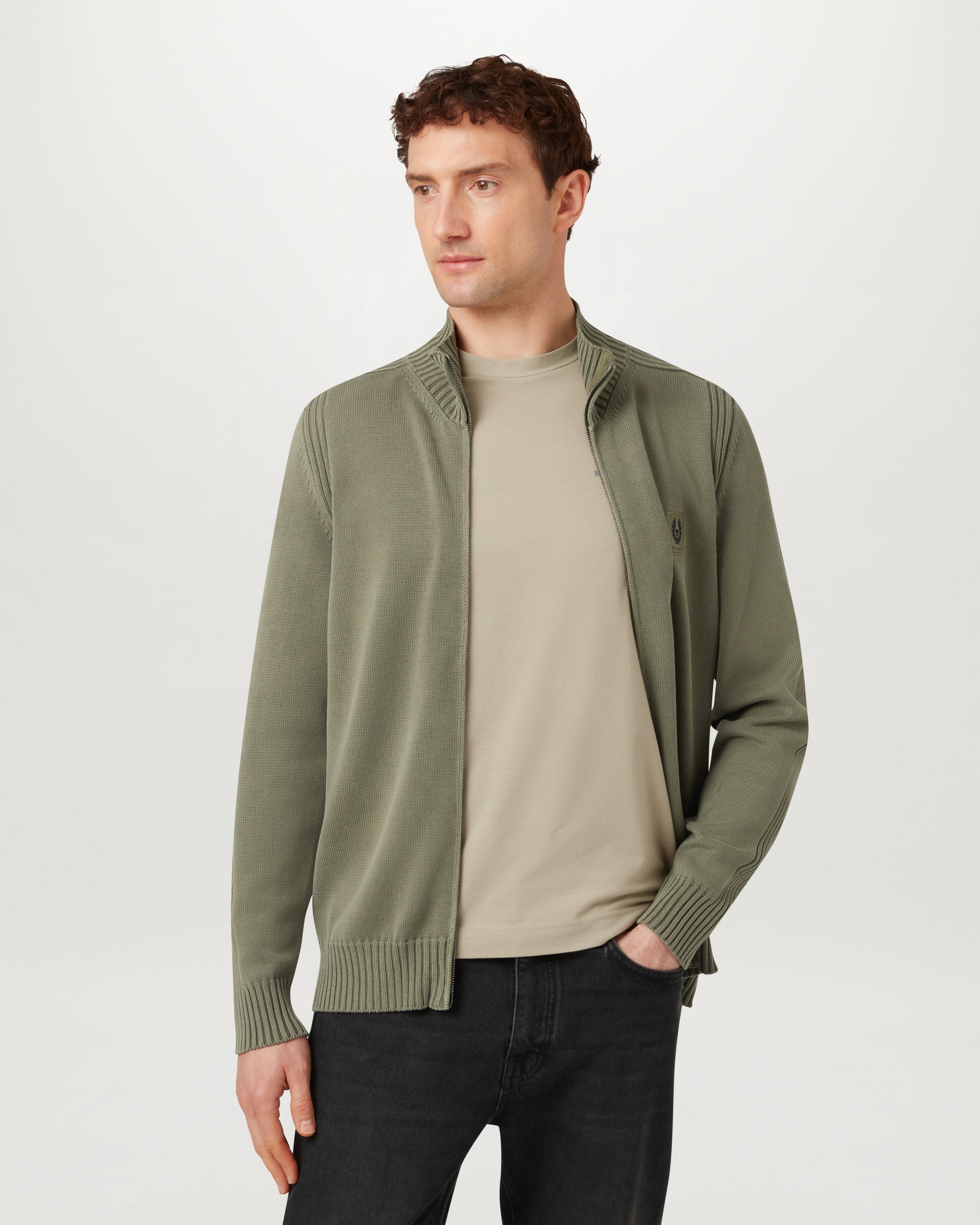WATCH FULL ZIP LIGHT - Lichen