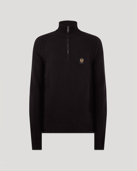 トップス BELBET Thermal WATCH_QUARTER_ZIP_JUMPER_BLACK