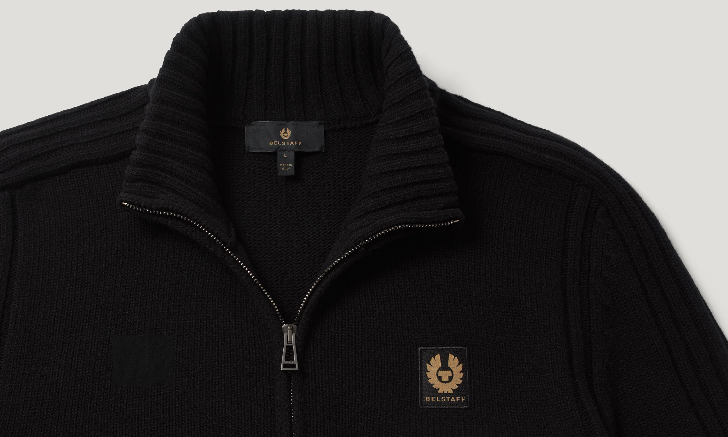 MAGLIONE CON CERNIERA A UN QUARTO WATCH - Nero