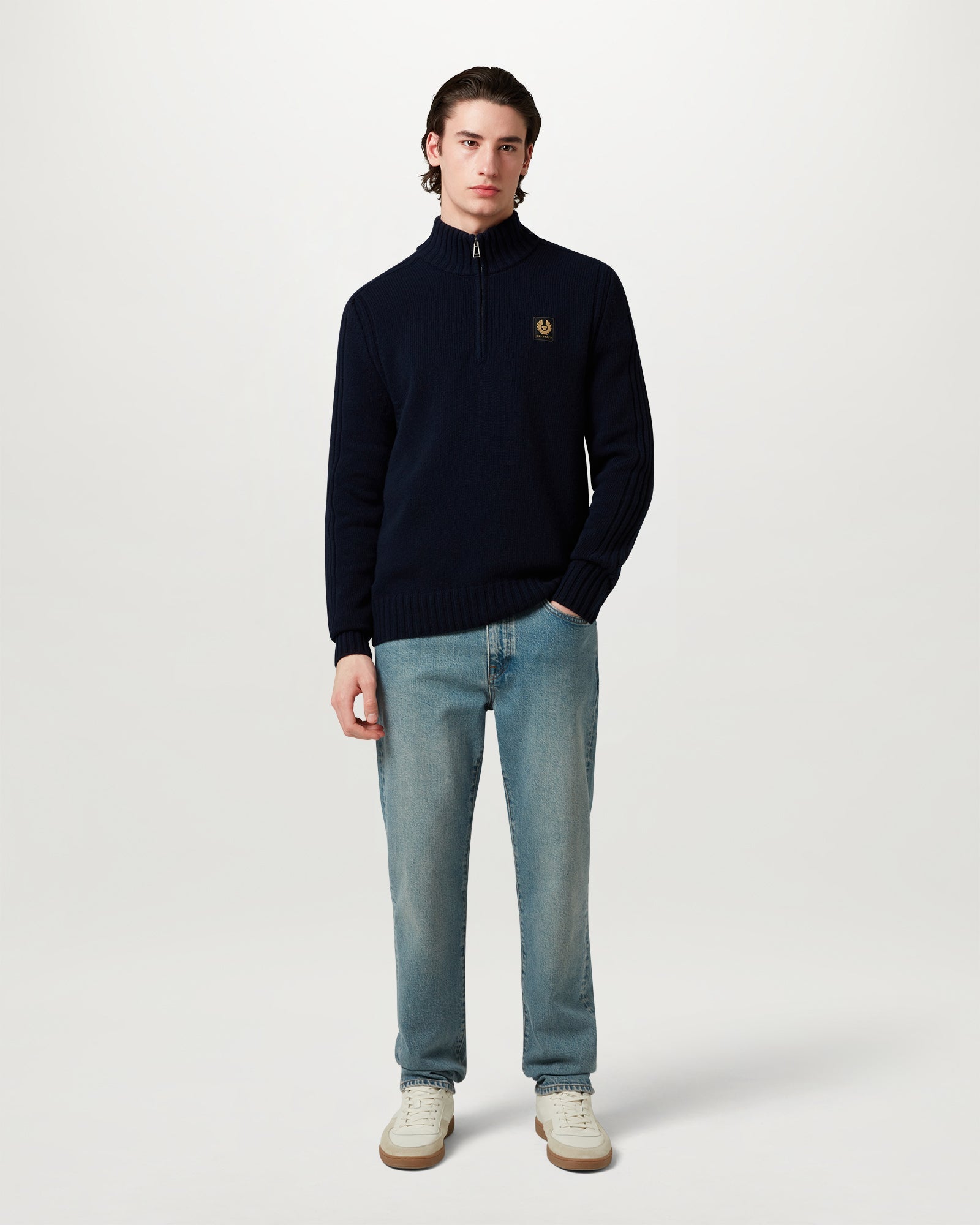 WATCH QUARTER ZIP JUMPER - Dark Ink