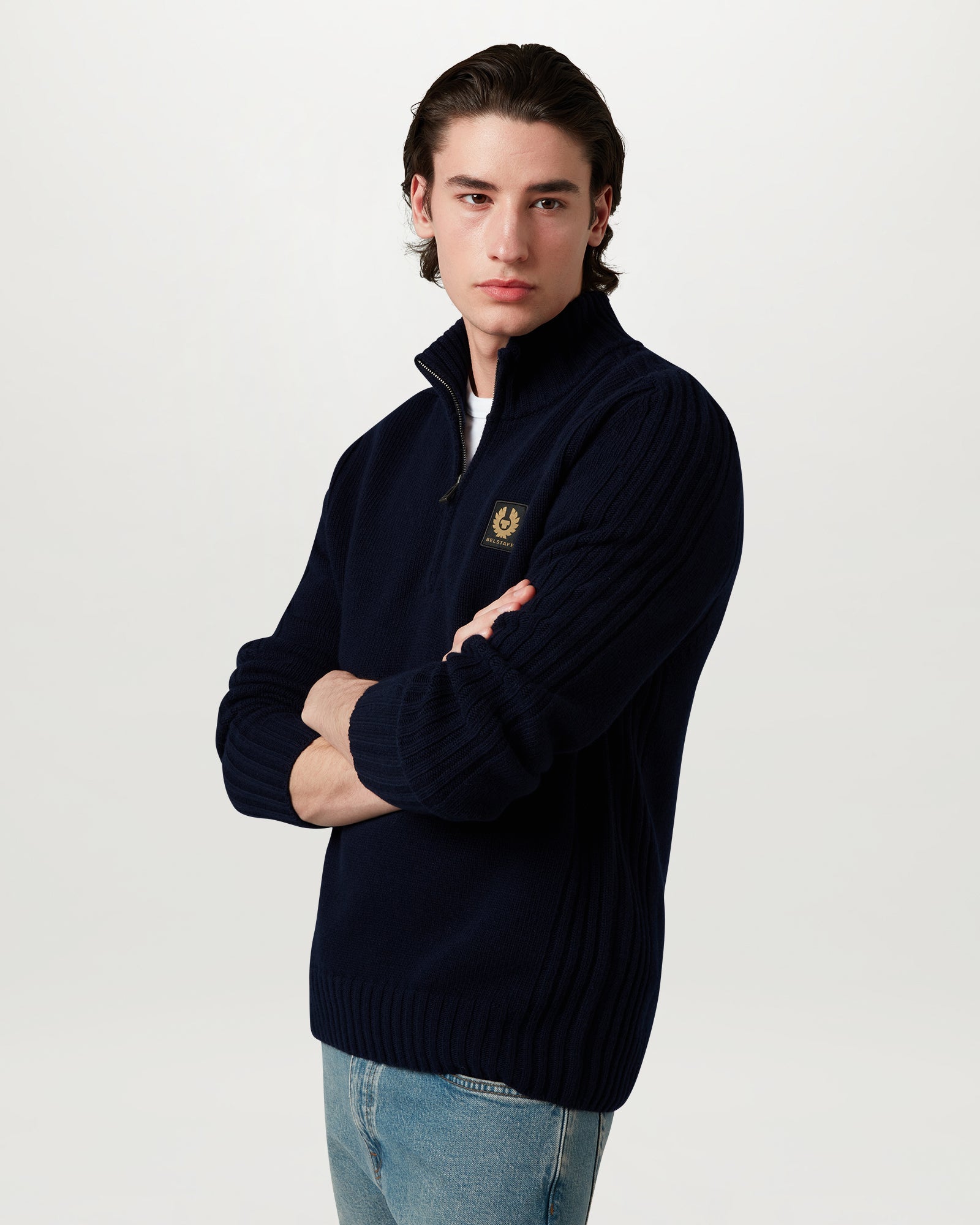 WATCH QUARTER ZIP JUMPER - Dark Ink