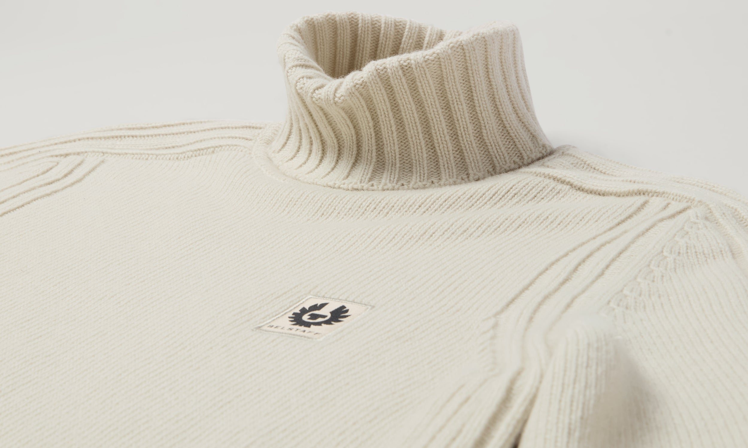 WATCH ROLLNECK JUMPER - Pale Stone