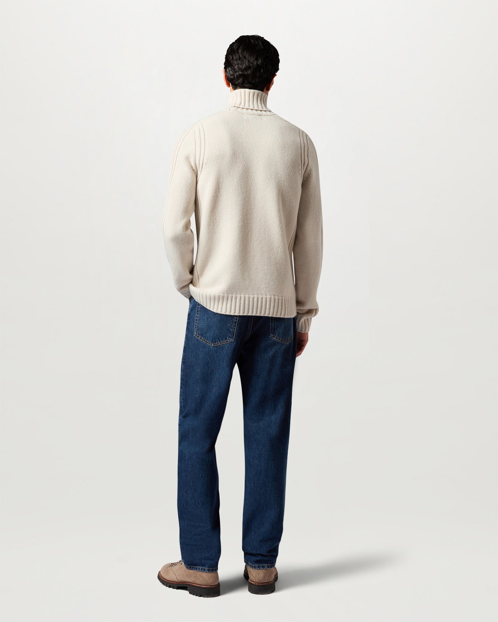 WATCH ROLLNECK JUMPER - Pale Stone