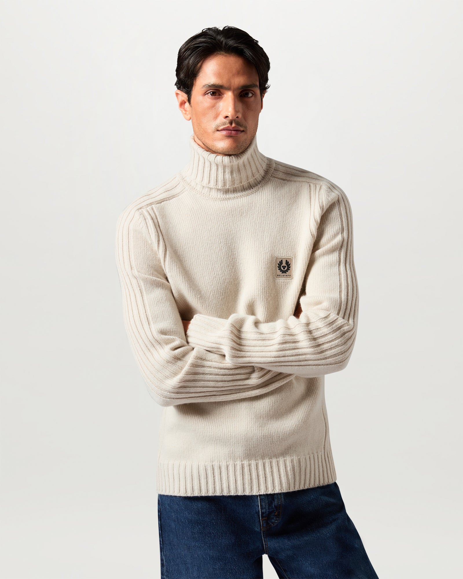 WATCH ROLLNECK JUMPER - Pale Stone