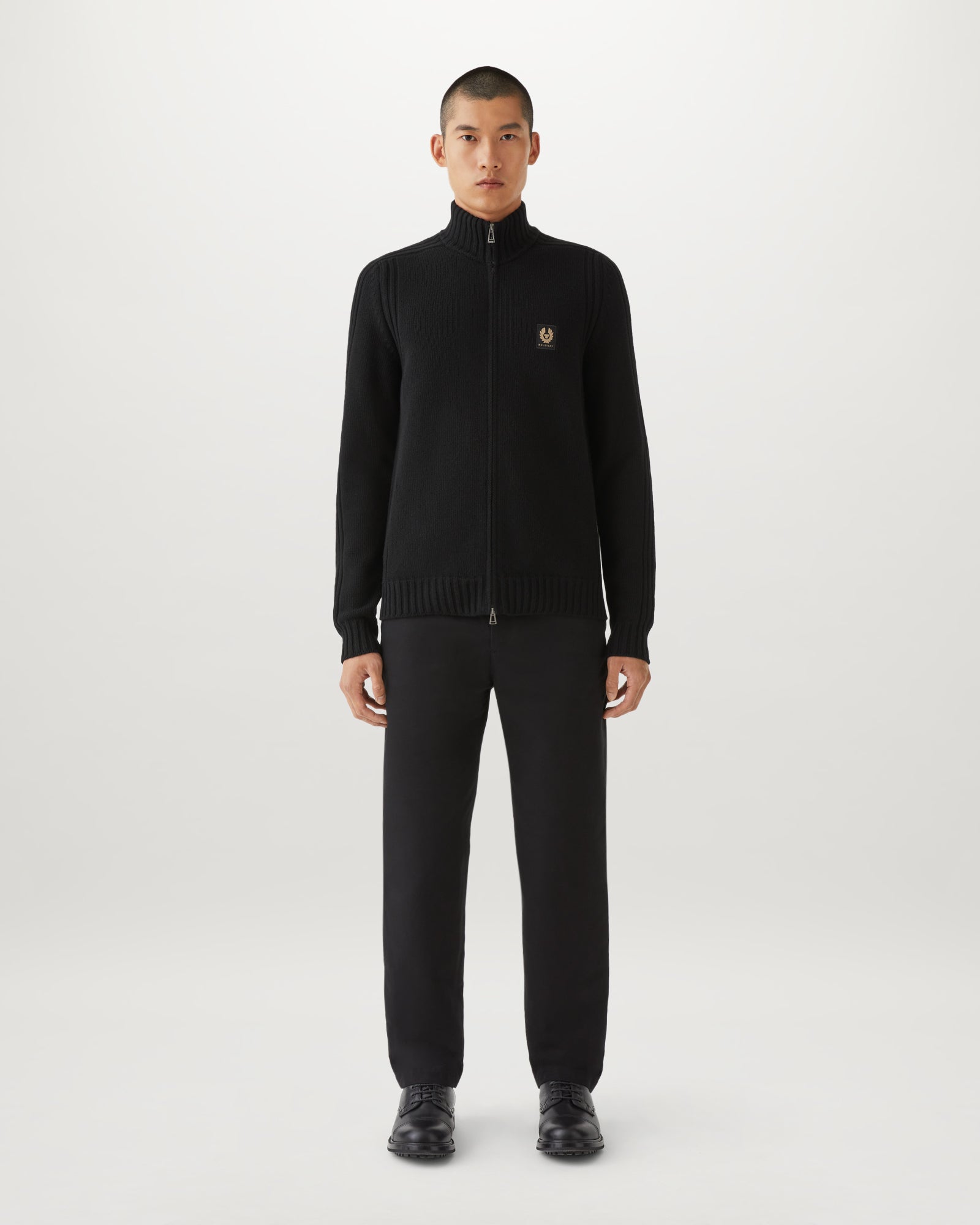 WATCH ZIP CARDIGAN - Black