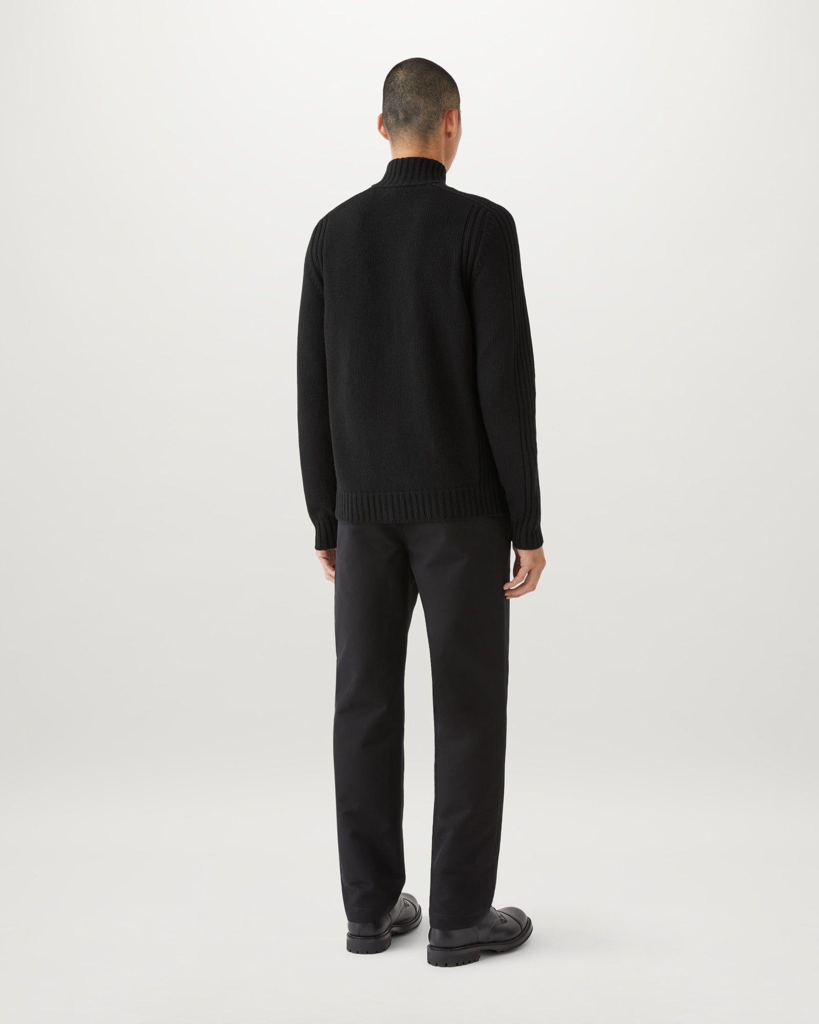 WATCH ZIP CARDIGAN - Black