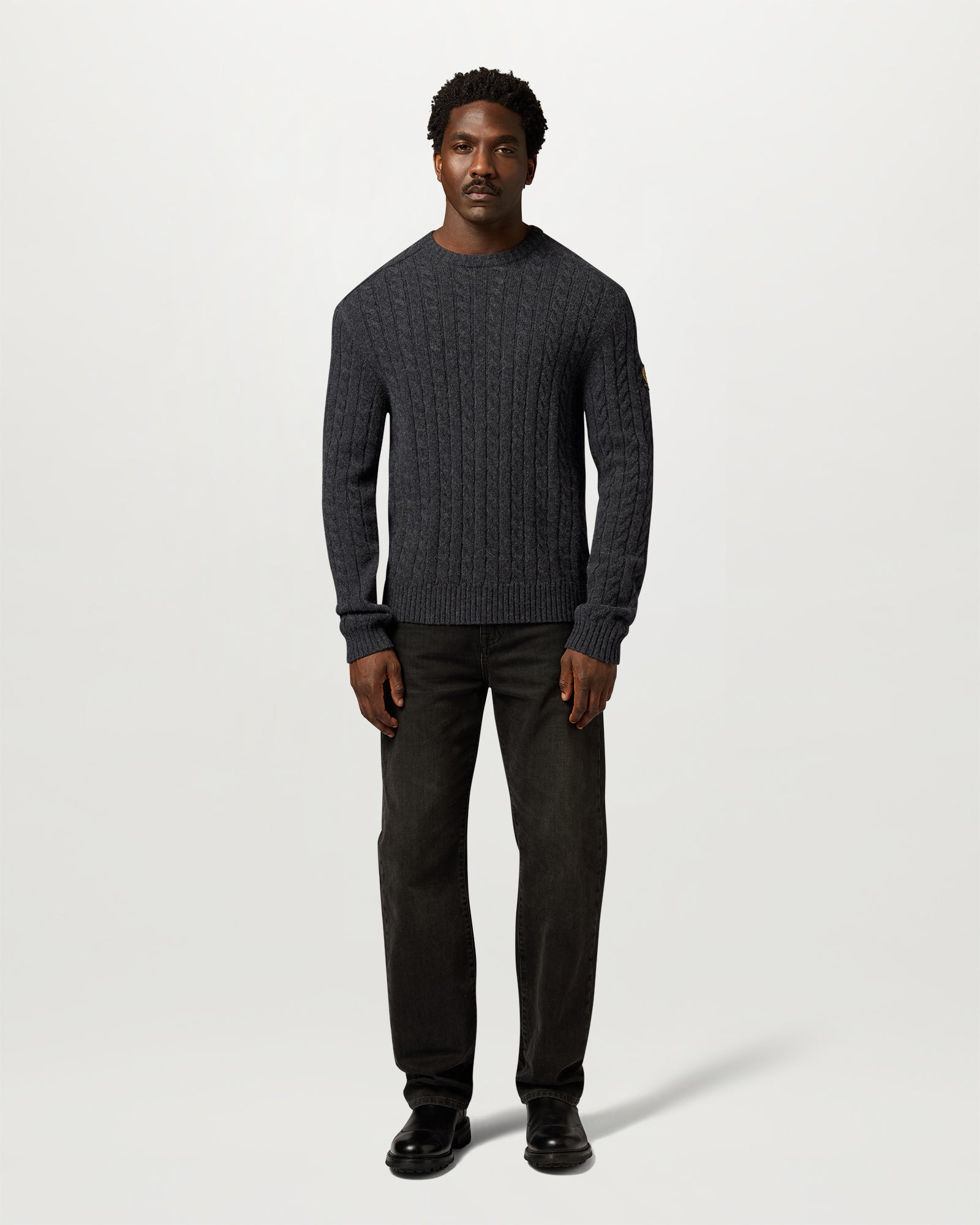 WESTPORT CREW NECK - Charcoal Melange