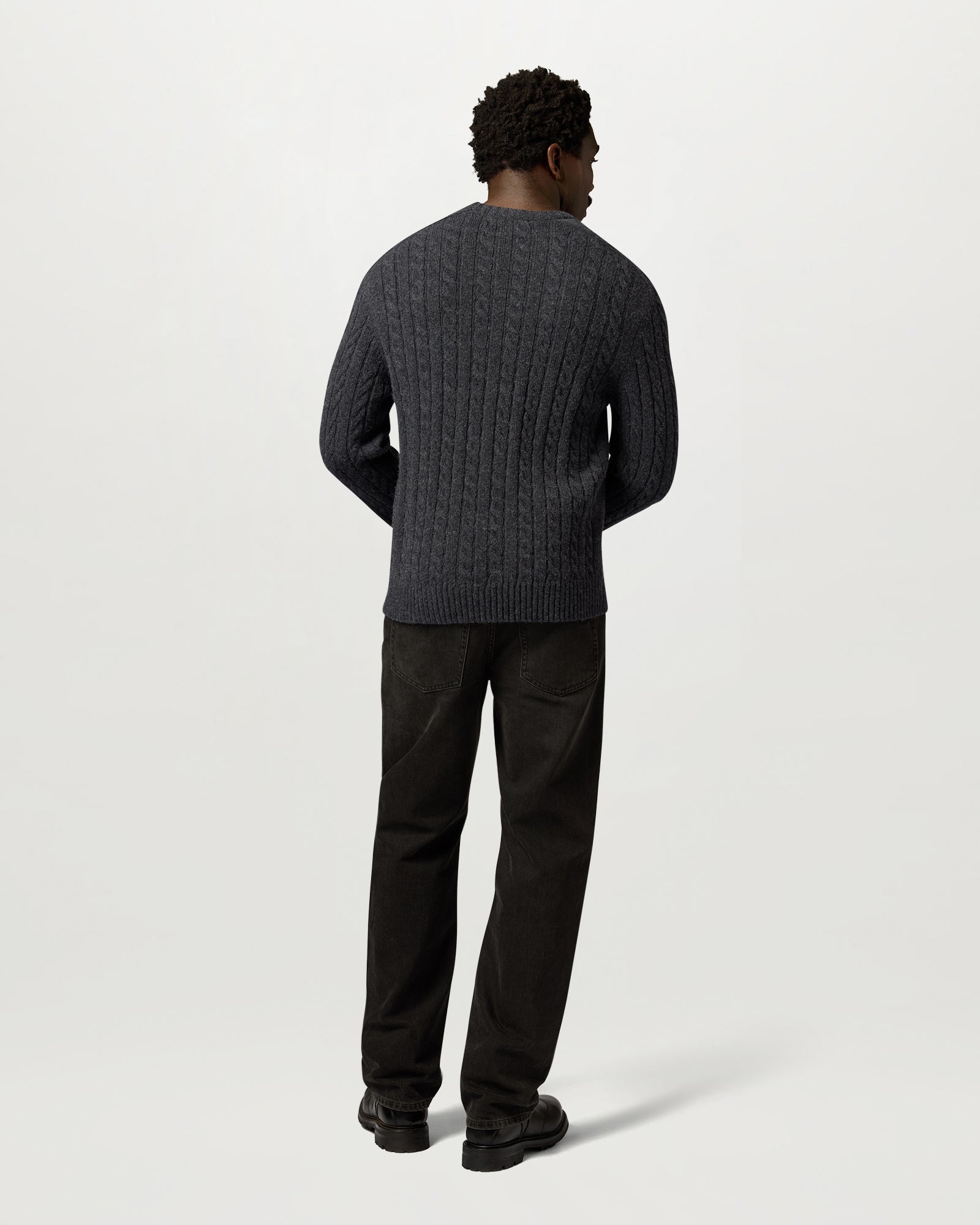 WESTPORT CREW NECK - Charcoal Melange
