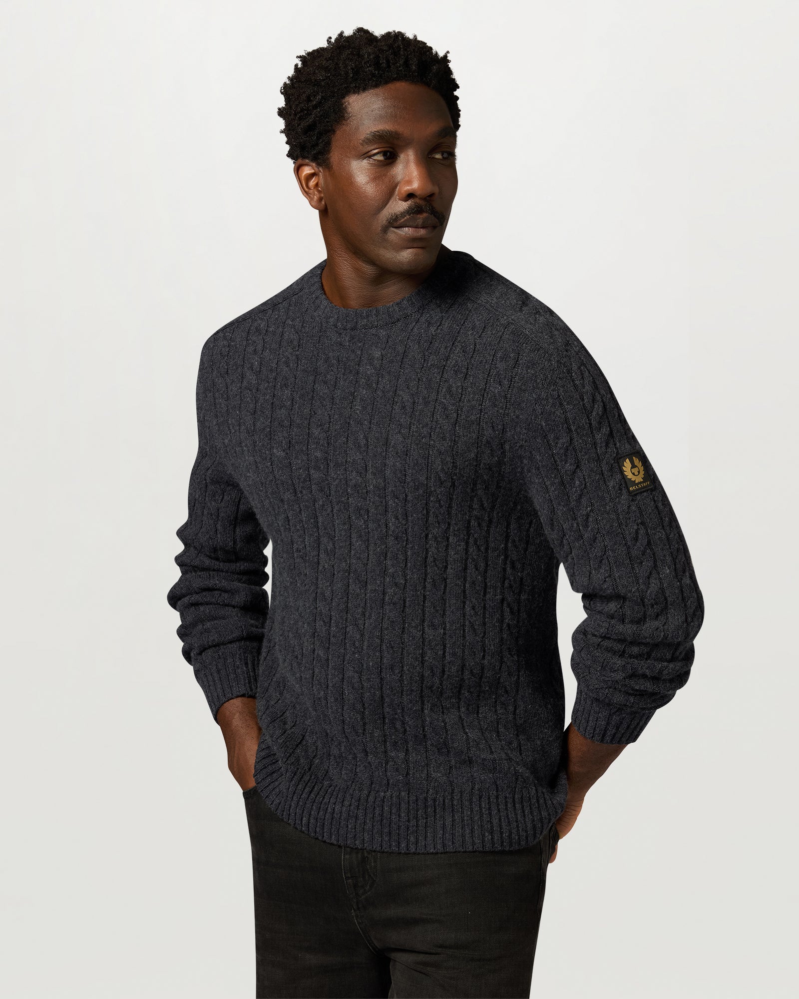 WESTPORT CREW NECK - Charcoal Melange