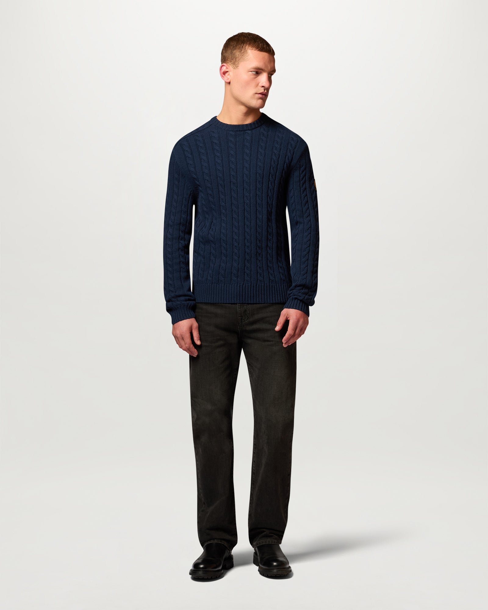 JERSEY DE CUELLO REDONDO WESTPORT - Tinta oscura