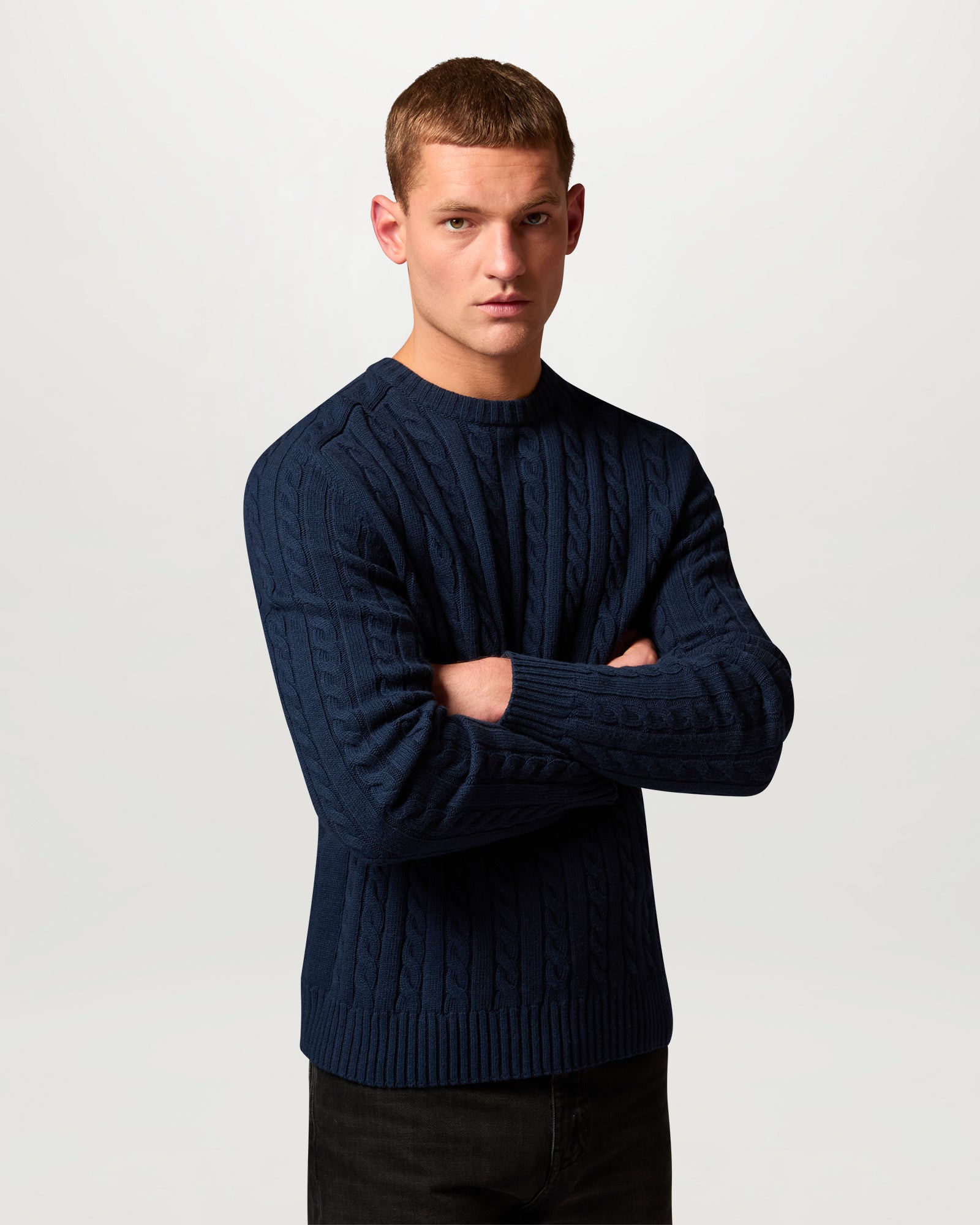 JERSEY DE CUELLO REDONDO WESTPORT - Tinta oscura