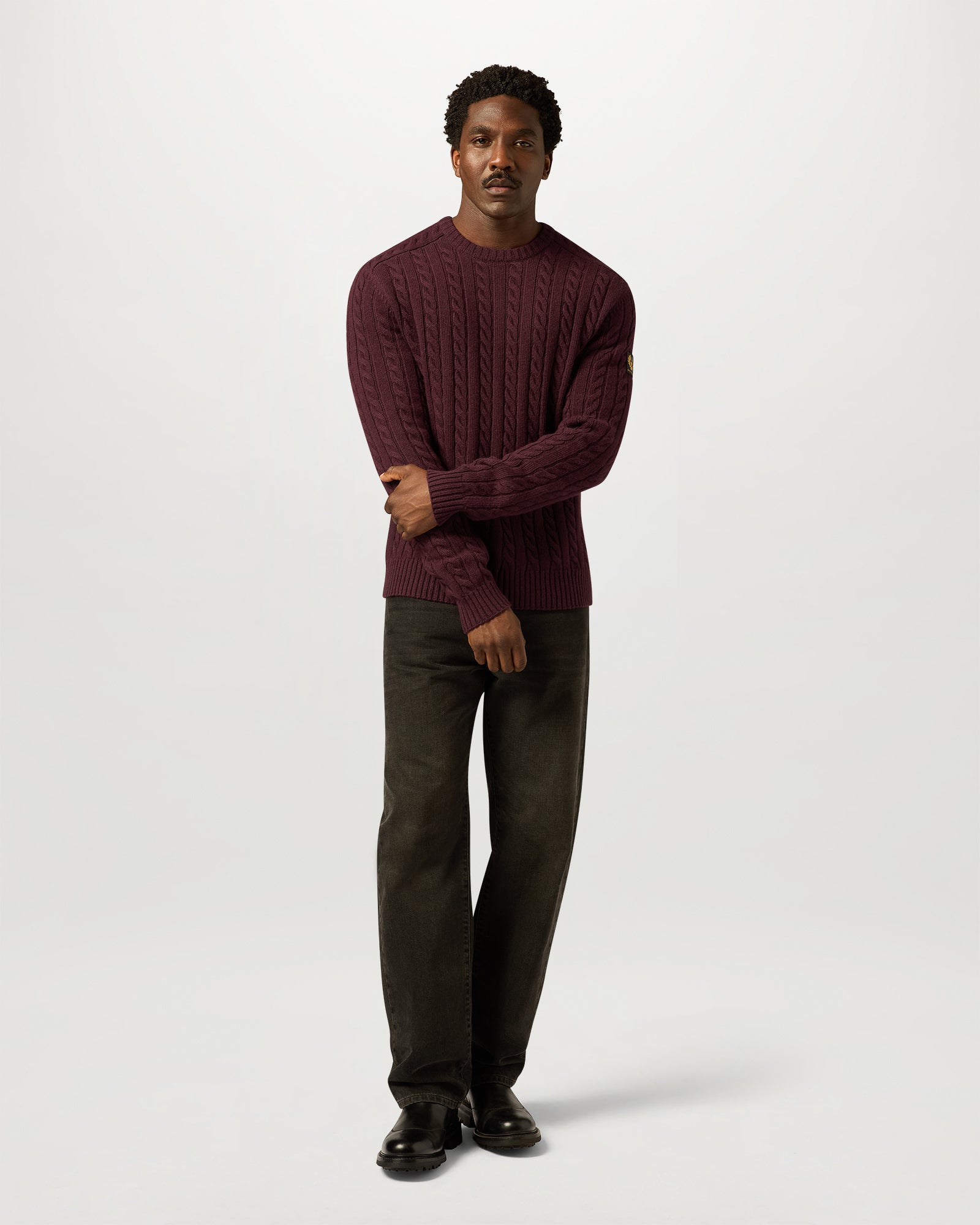 JERSEY DE CUELLO REDONDO WESTPORT - Rojo sangre de buey
