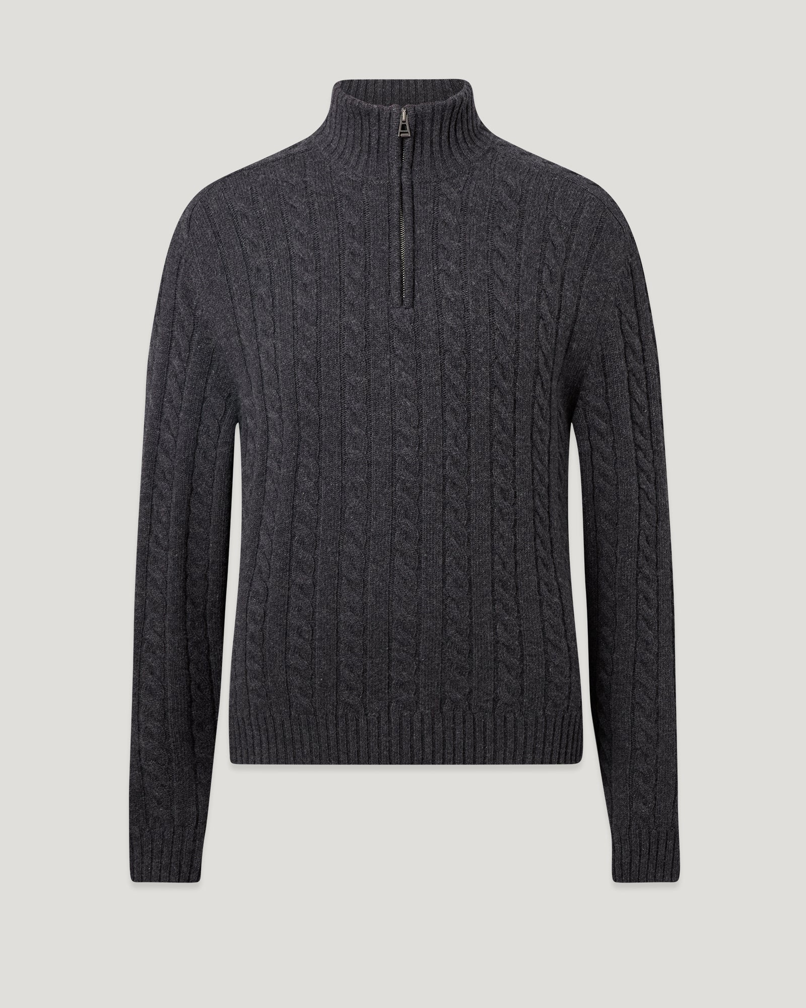 WESTPORT QUARTER ZIP - Charcoal Melange