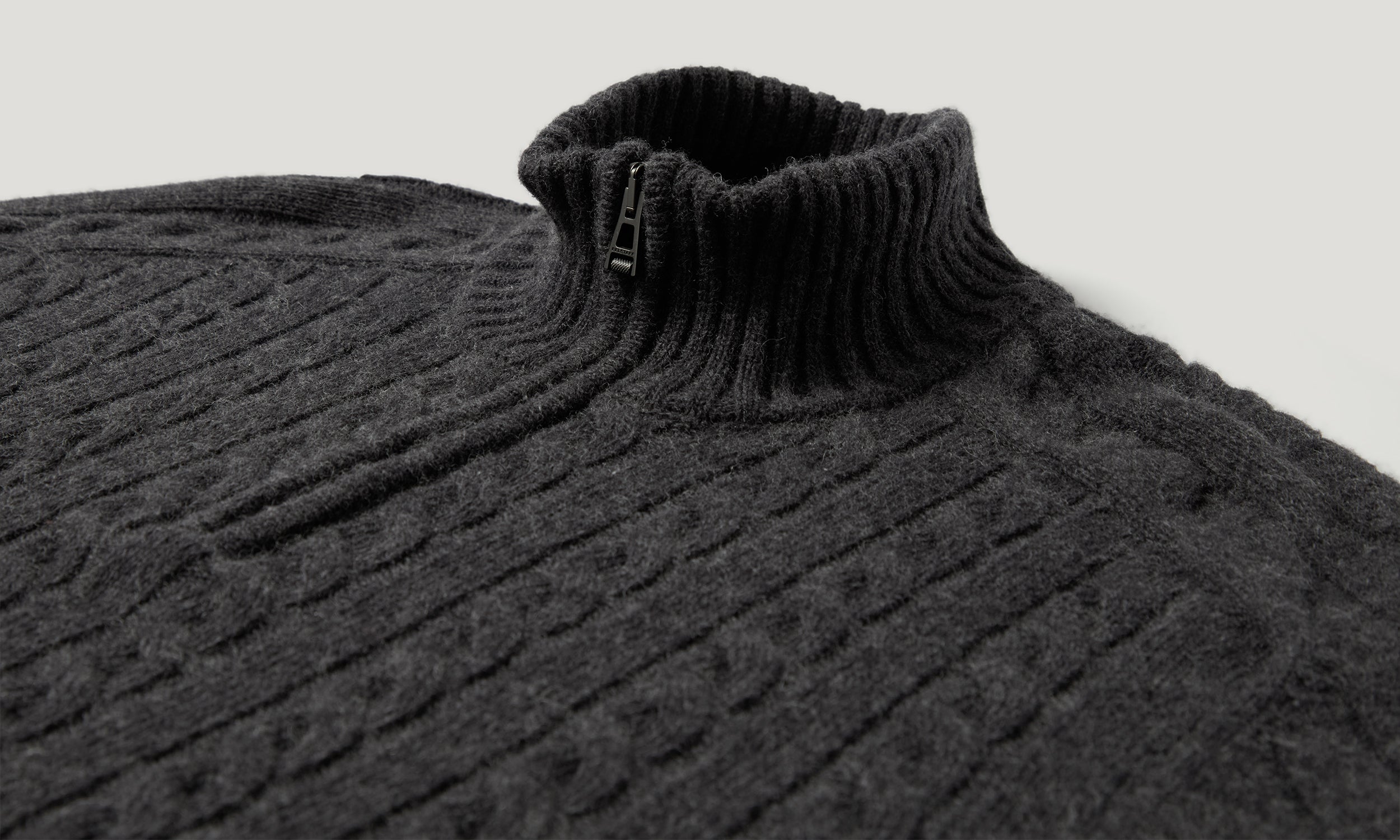 WESTPORT QUARTER ZIP - Charcoal Melange