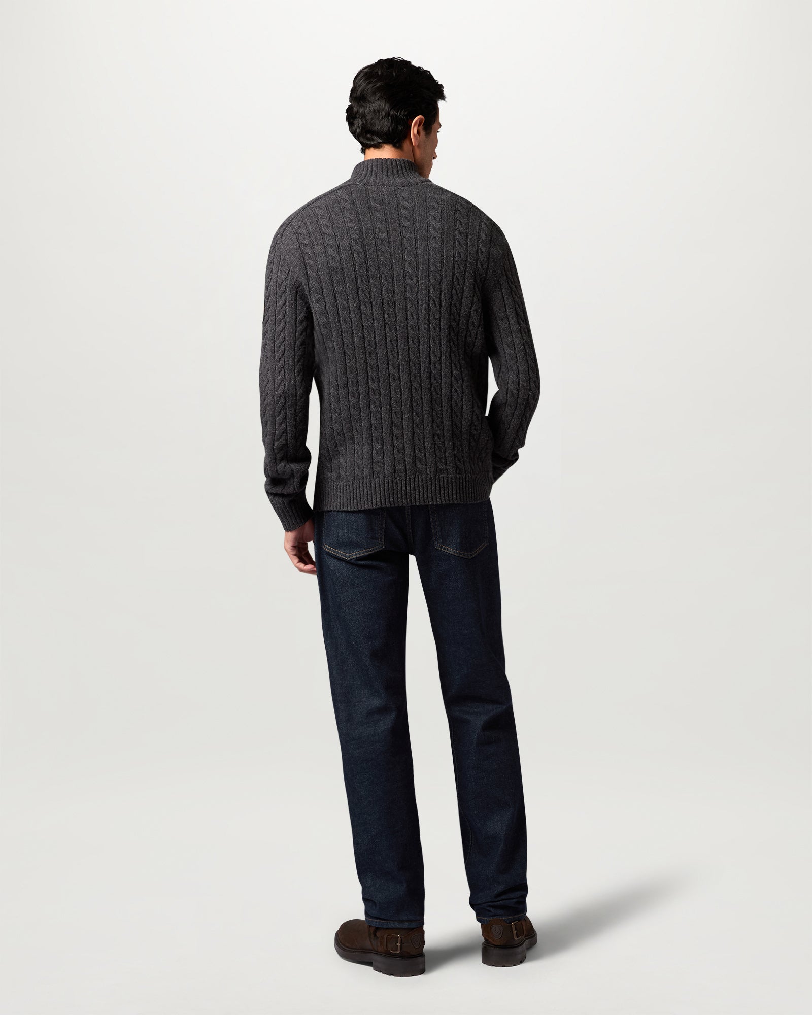 WESTPORT QUARTER ZIP - Charcoal Melange